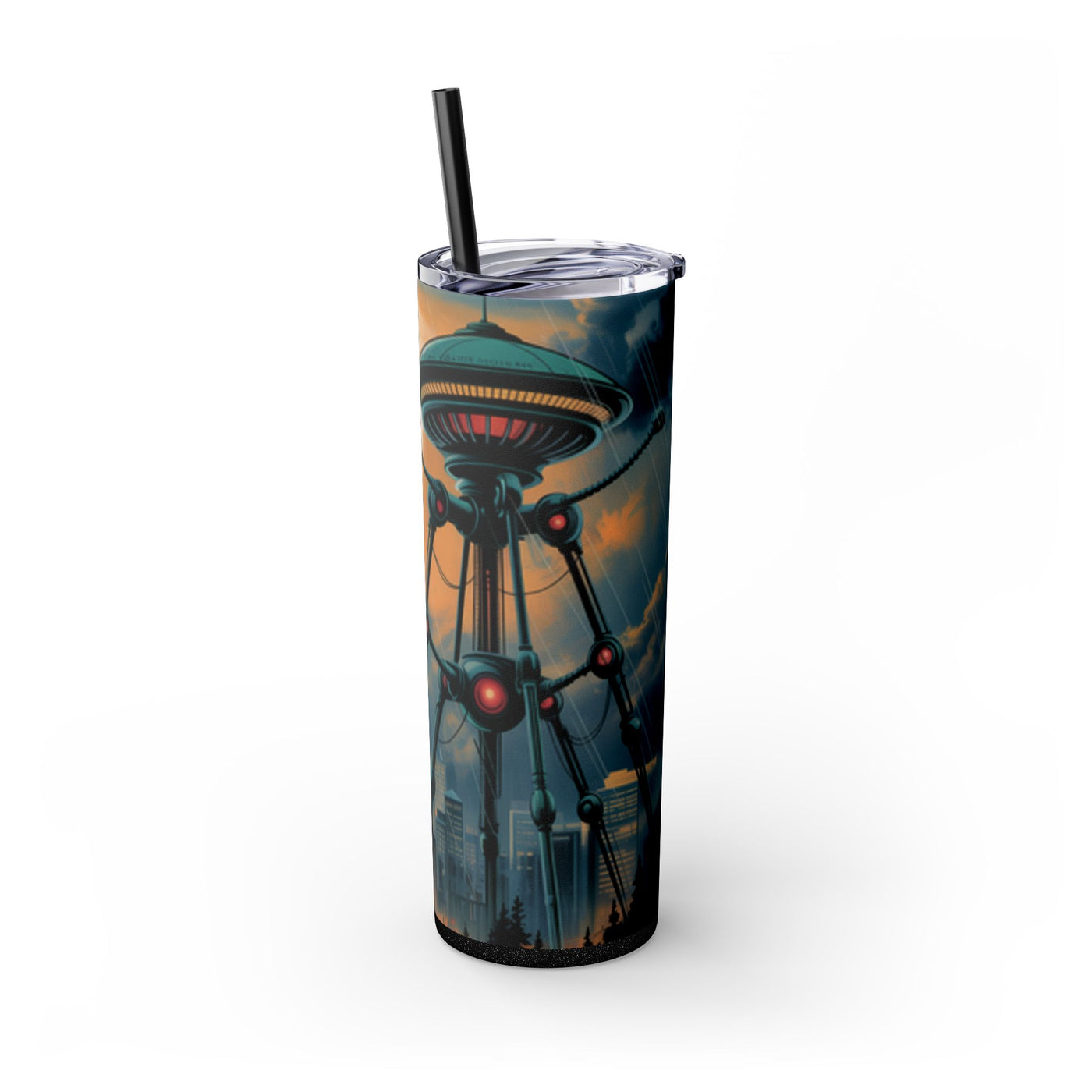Tumbler - Futuristic Skyline 20oz Travel Mug, Unique Sci-Fi Gift for Geeky Friends