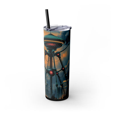 Tumbler - Futuristic Skyline 20oz Travel Mug, Unique Sci-Fi Gift for Geeky Friends