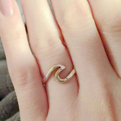 Ring: Ocean Wave Inspired Rings: Fashionable Sea Jewelry for Women