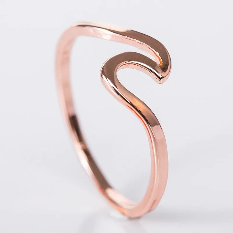 Ring: Ocean Wave Inspired Rings: Fashionable Sea Jewelry for Women