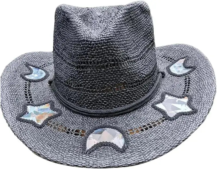 Hat: Prism Cowgirl Hat – Rainbow Glow & Sun Protection in One!