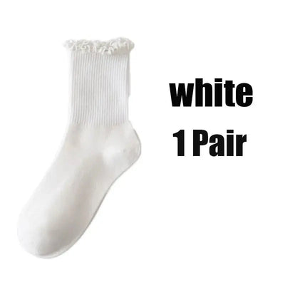Women's Ruffle Cotton Ankle Socks