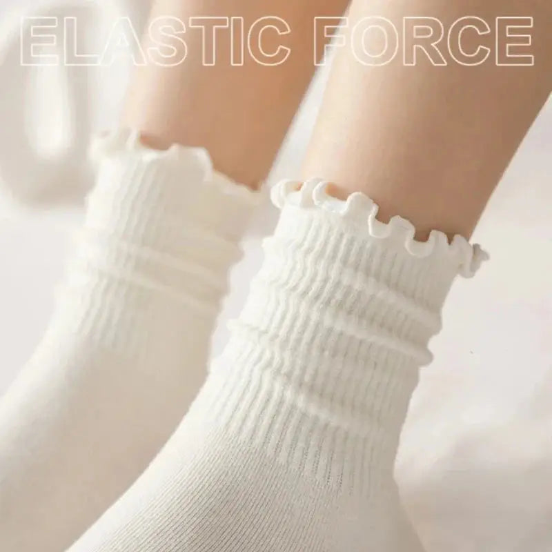 Women's Ruffle Cotton Ankle Socks