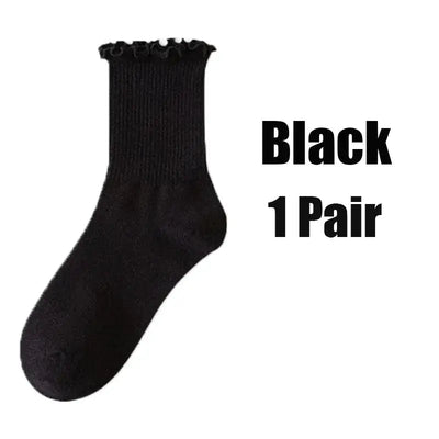 Women's Ruffle Cotton Ankle Socks