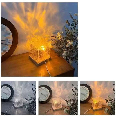 Light Show: Dynamic Rotating Water Ripple Projector – 3/16 Colors Flame Crystal Lamp, Night Light for Living Room, Study, Bedroom