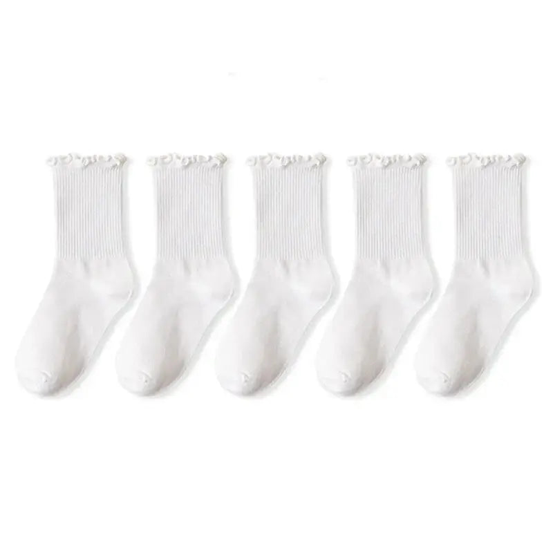 Women's Ruffle Cotton Ankle Socks