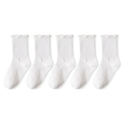 Women's Ruffle Cotton Ankle Socks