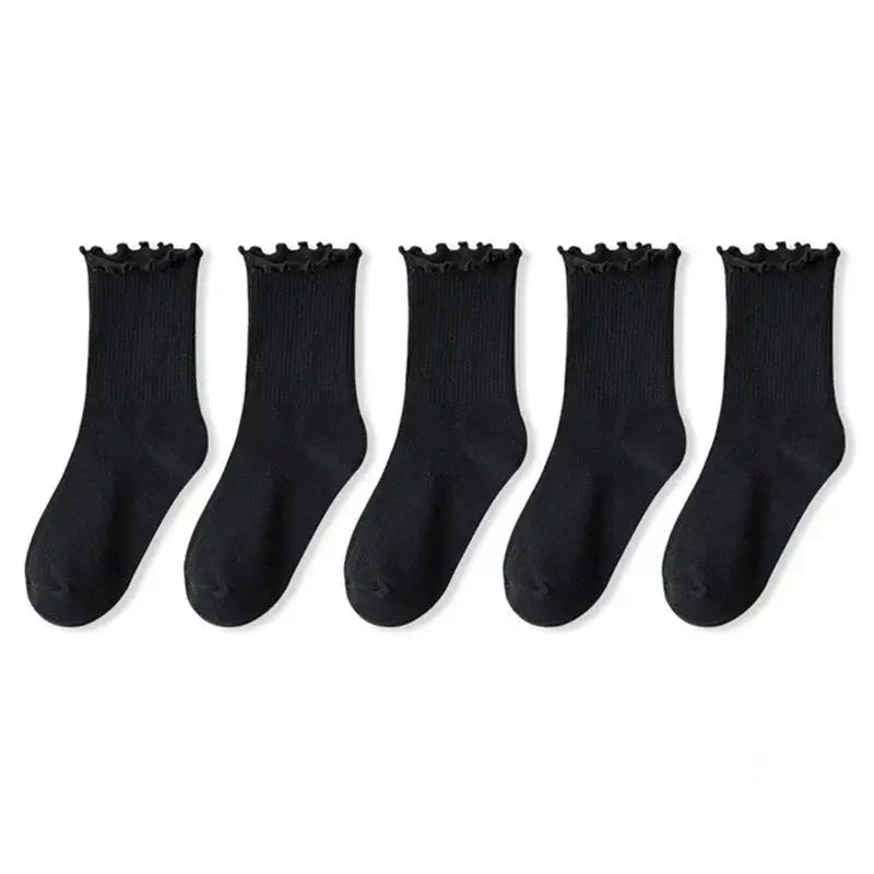 Women's Ruffle Cotton Ankle Socks