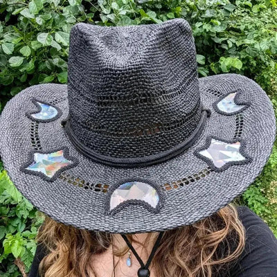 Hat: Prism Cowgirl Hat – Rainbow Glow & Sun Protection in One!