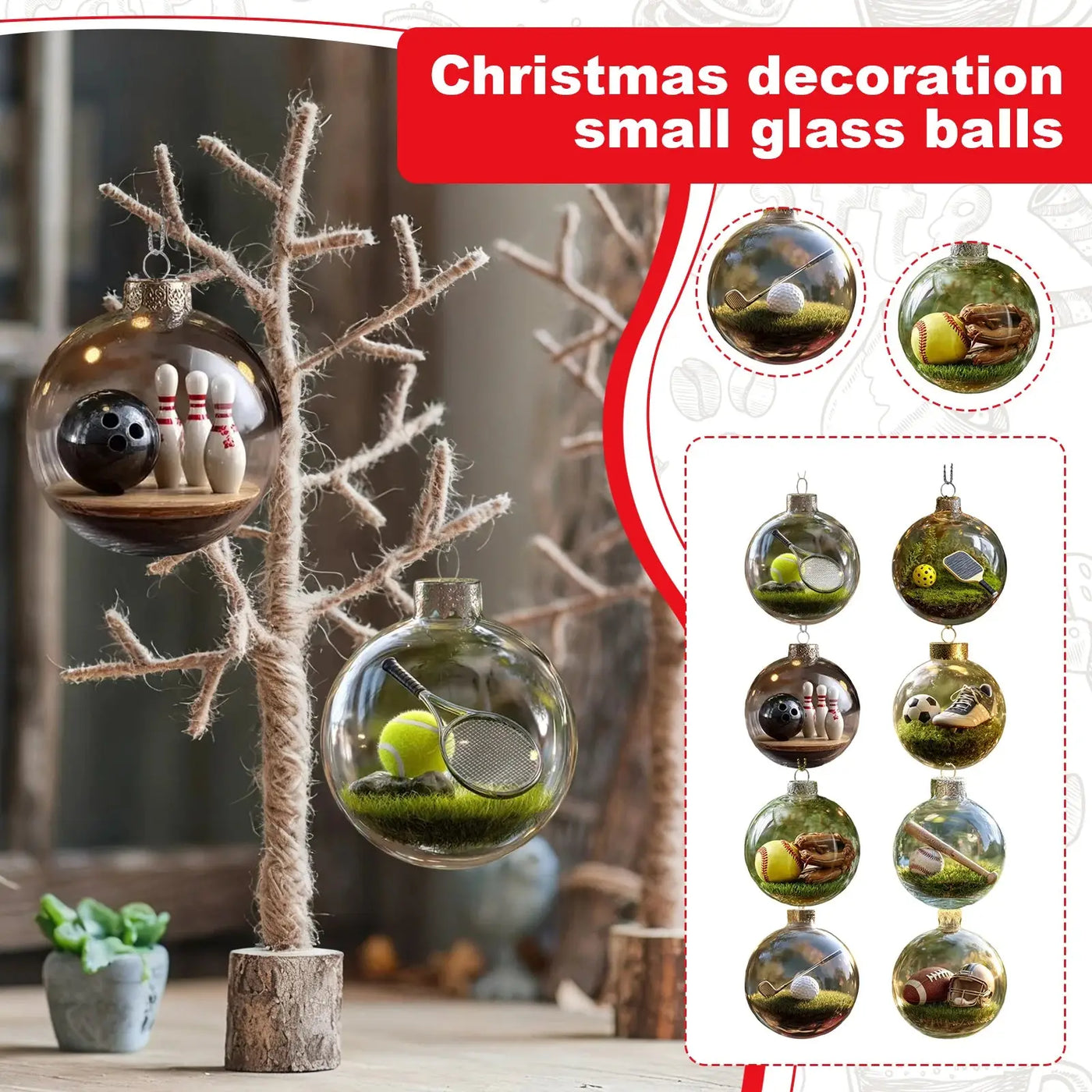 CheerChamp™ Sports-Themed Holiday Decor