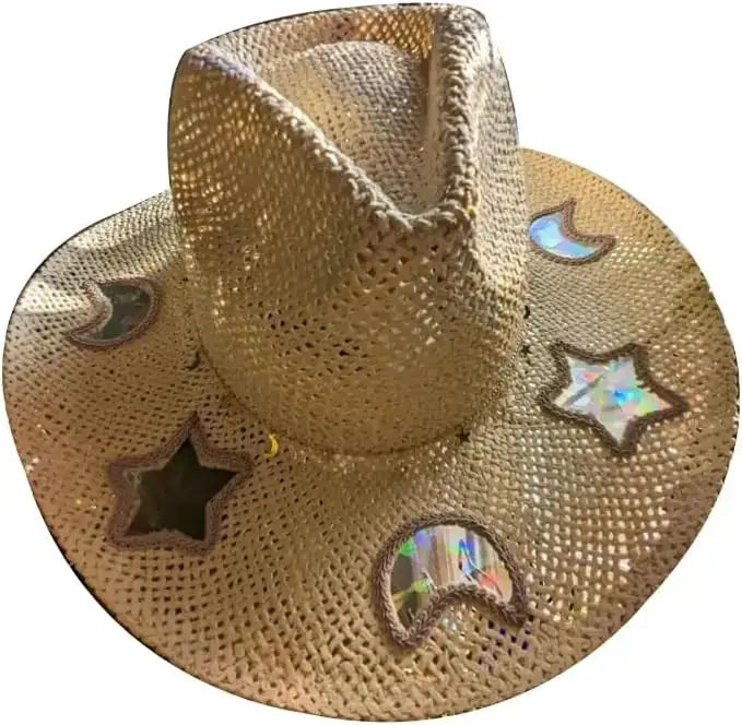 Hat: Prism Cowgirl Hat – Rainbow Glow & Sun Protection in One!
