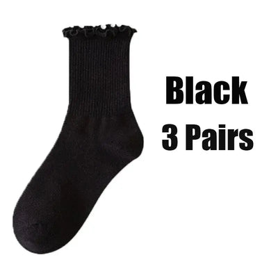Women's Ruffle Cotton Ankle Socks