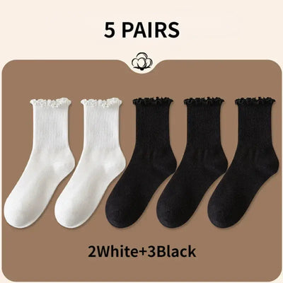 Women's Ruffle Cotton Ankle Socks