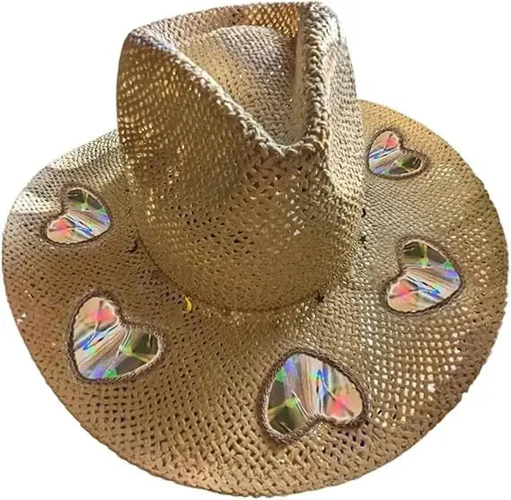 Hat: Prism Cowgirl Hat – Rainbow Glow & Sun Protection in One!