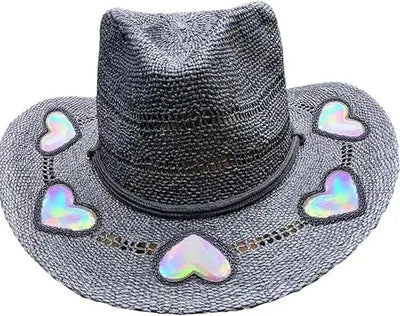 Hat: Prism Cowgirl Hat – Rainbow Glow & Sun Protection in One!