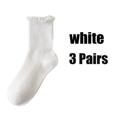 Women's Ruffle Cotton Ankle Socks