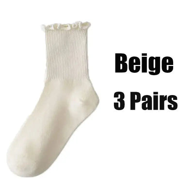 Women's Ruffle Cotton Ankle Socks