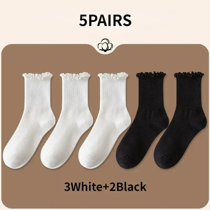 Women's Ruffle Cotton Ankle Socks