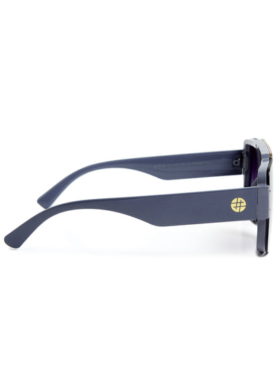 Sunglasses: Gradient Blue Large Full Rim Square Sunglasses for Men [UV-protected]