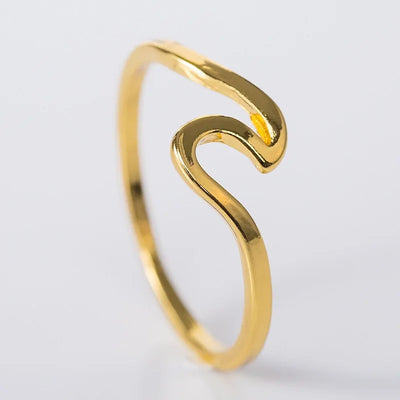 Ring: Ocean Wave Inspired Rings: Fashionable Sea Jewelry for Women