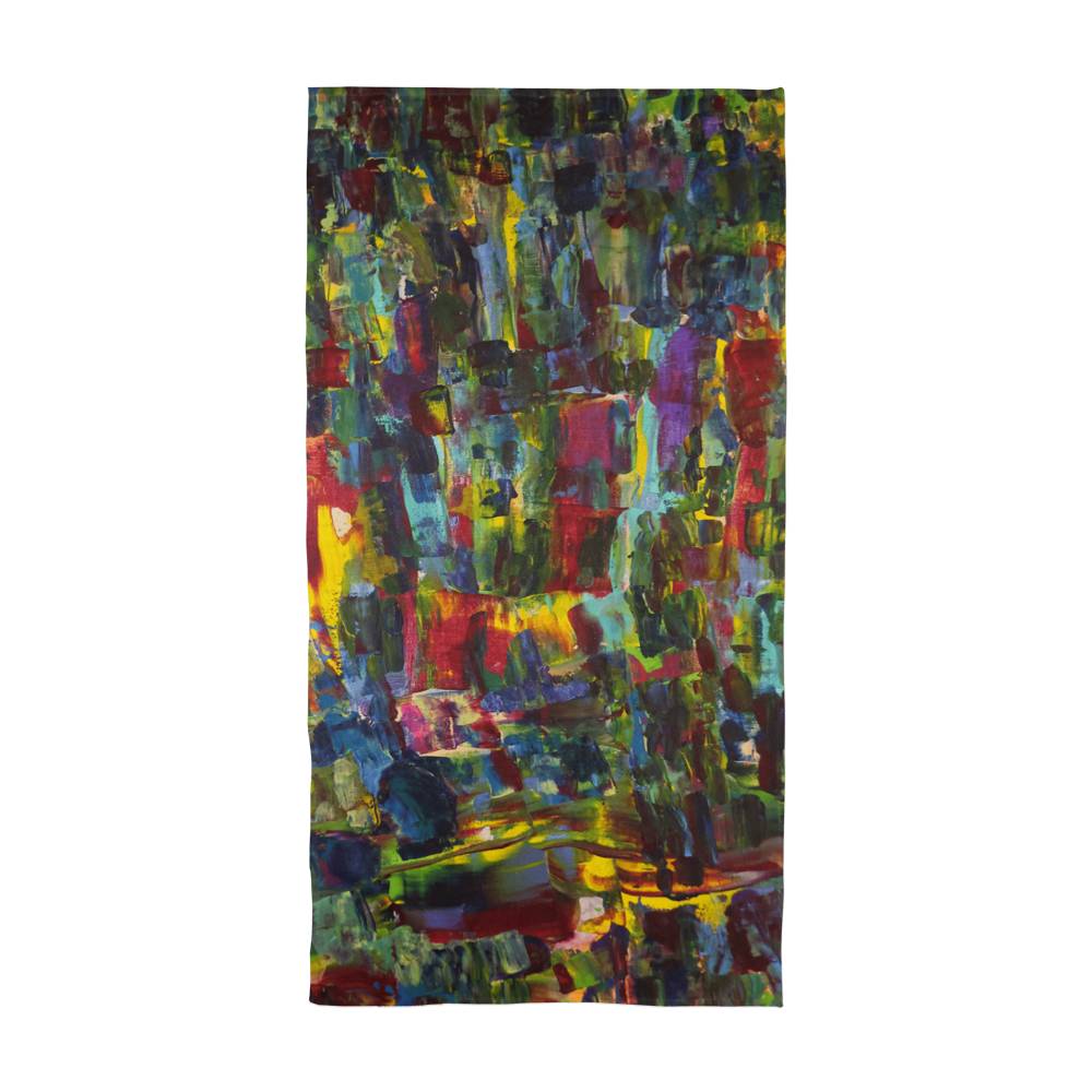 Towel: Fields of Green Abstract Bath Towel