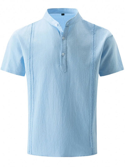 Men’s Big & Tall Casual Shirt – Button Trim, Short Sleeves