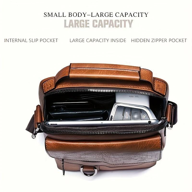 Bag: Men's New Shoulder Bag, Crossbody Bag For Men Messenger Bag Handbag, PU Leather Purse Messenger Crossbody Bags