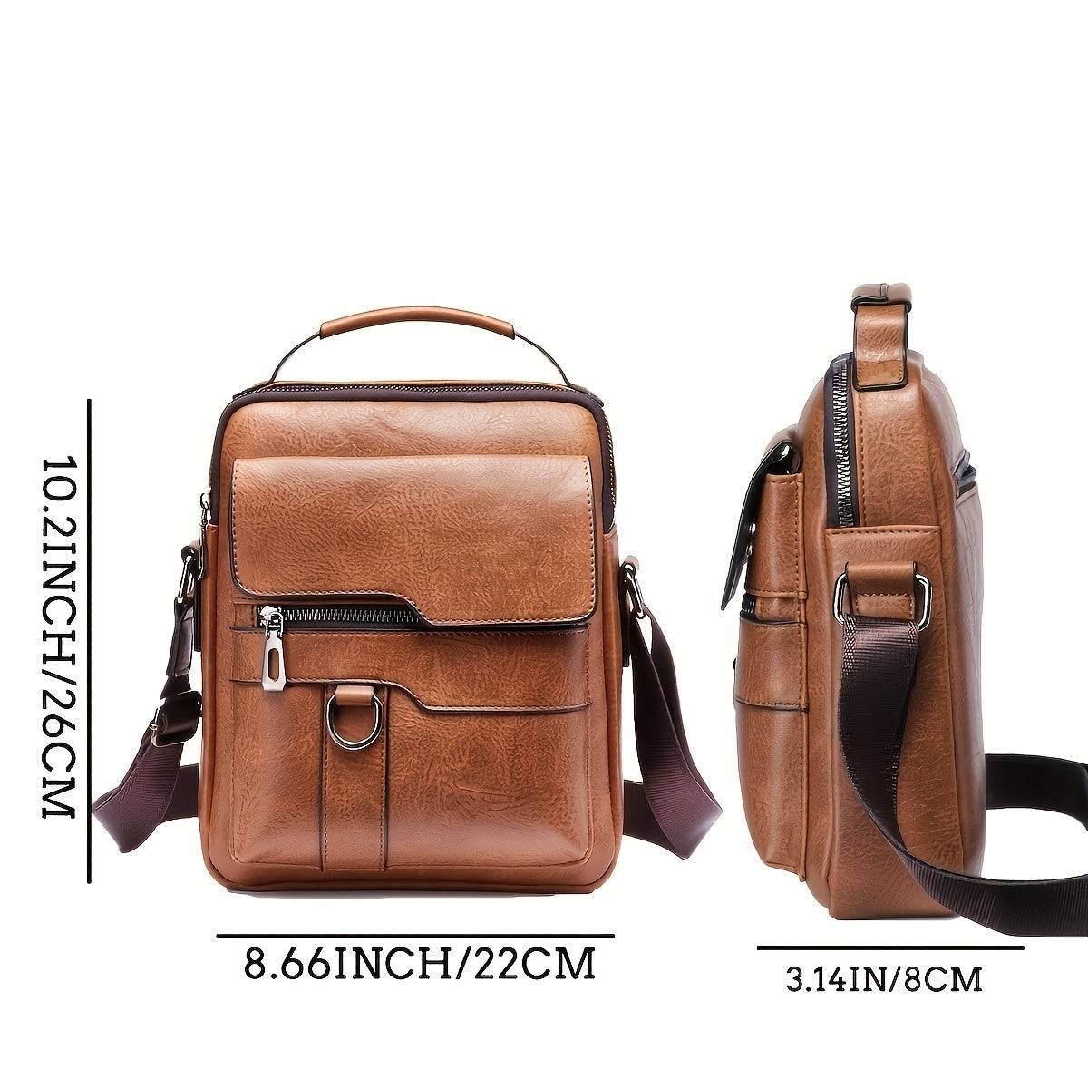 Bag: Men's New Shoulder Bag, Crossbody Bag For Men Messenger Bag Handbag, PU Leather Purse Messenger Crossbody Bags