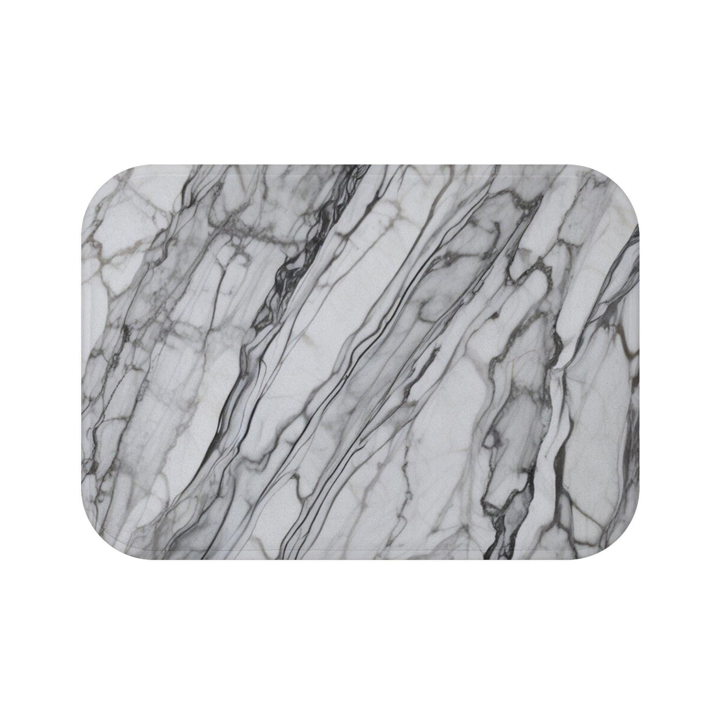 Bath Mat: Gray and White Marble 24x17