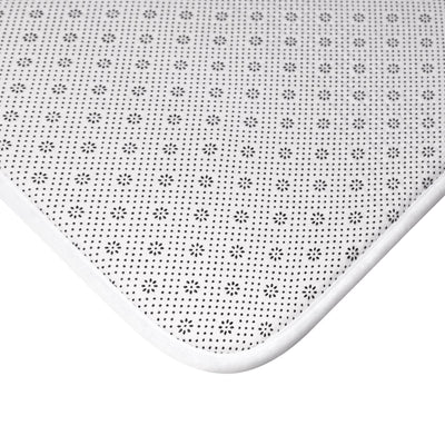 Bath Mat: Gray and White Marble 24x17