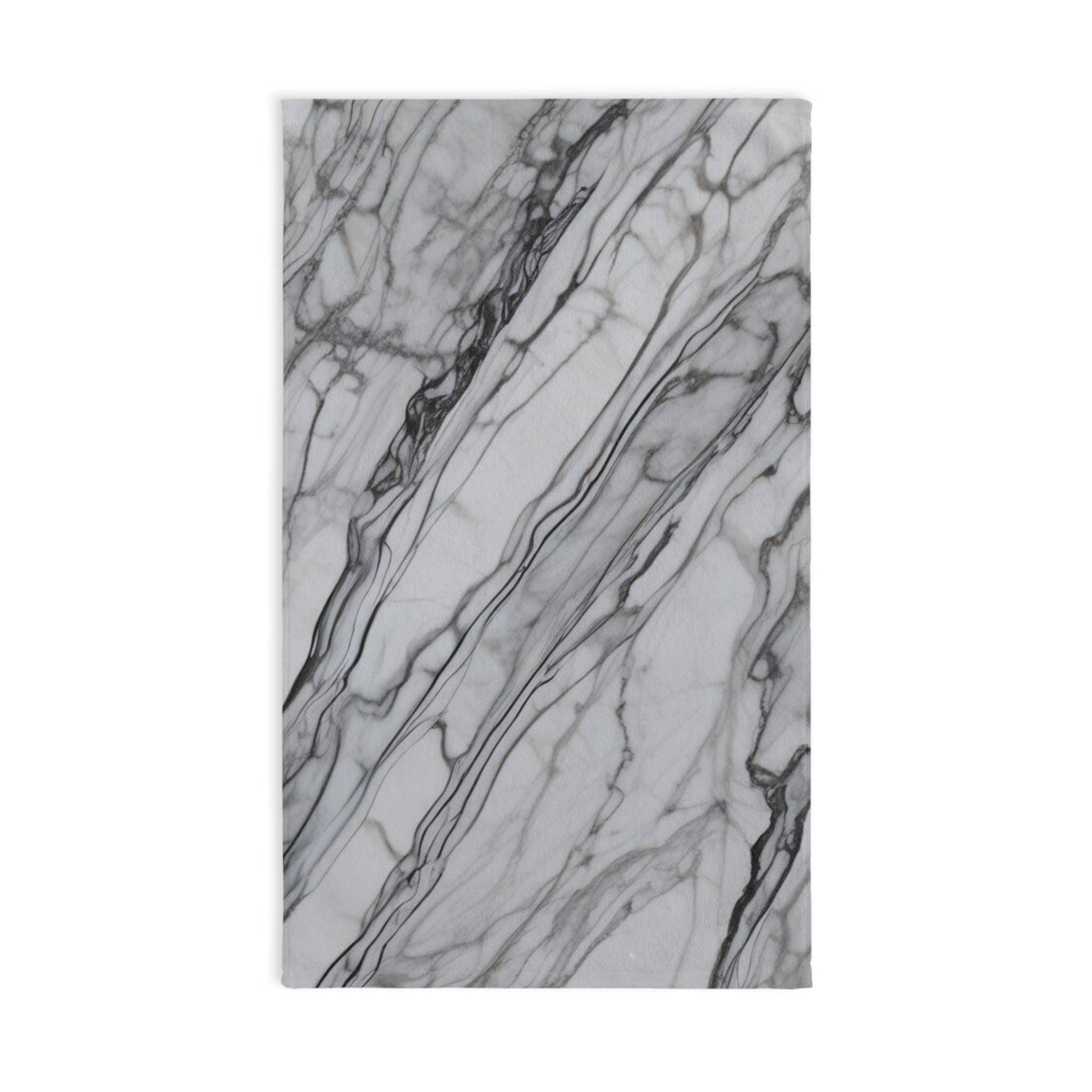 Hand Towel: Gray and White Marble