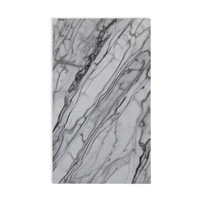 Hand Towel: Gray and White Marble