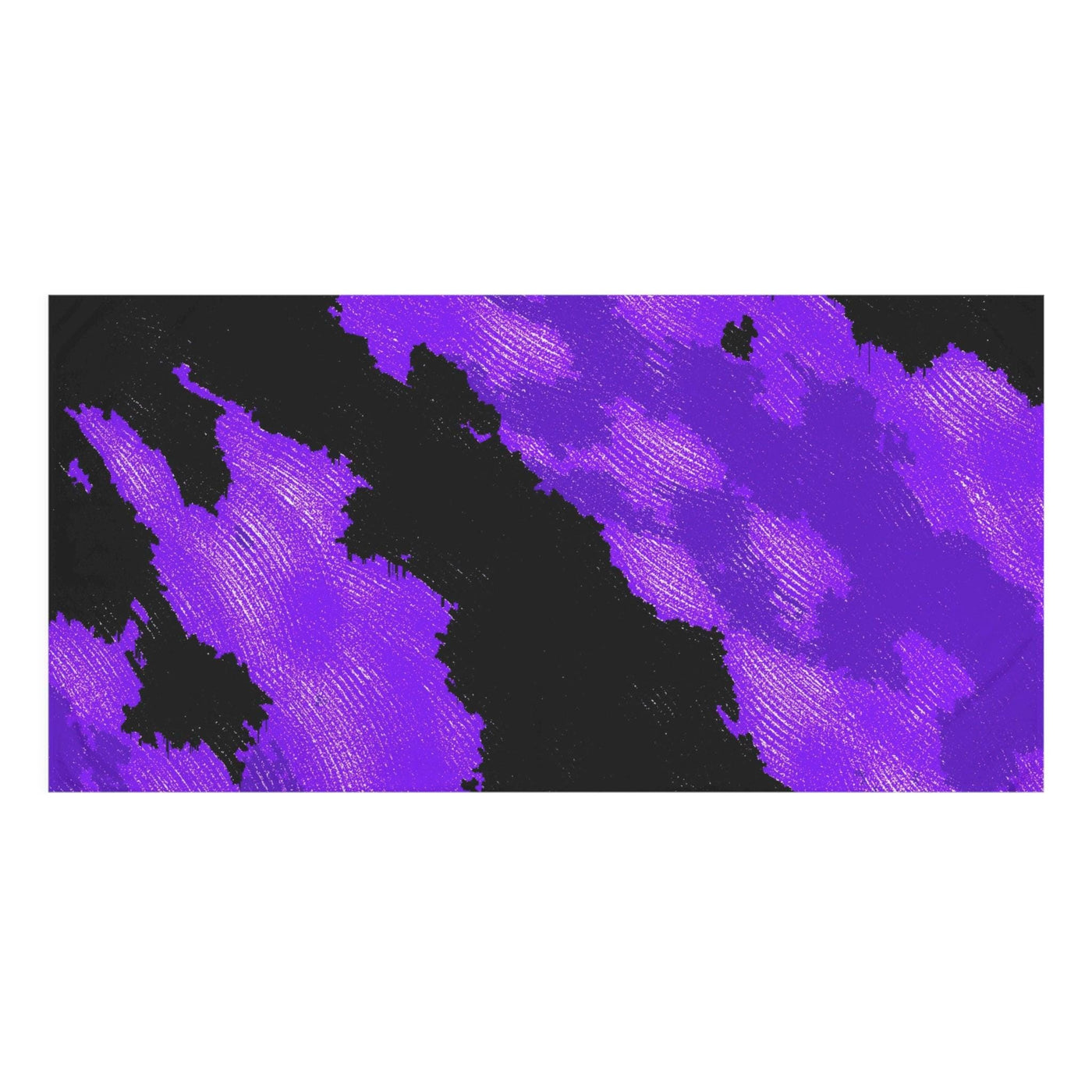 Beach Towel: Purple Surf Ocean Dreams Design