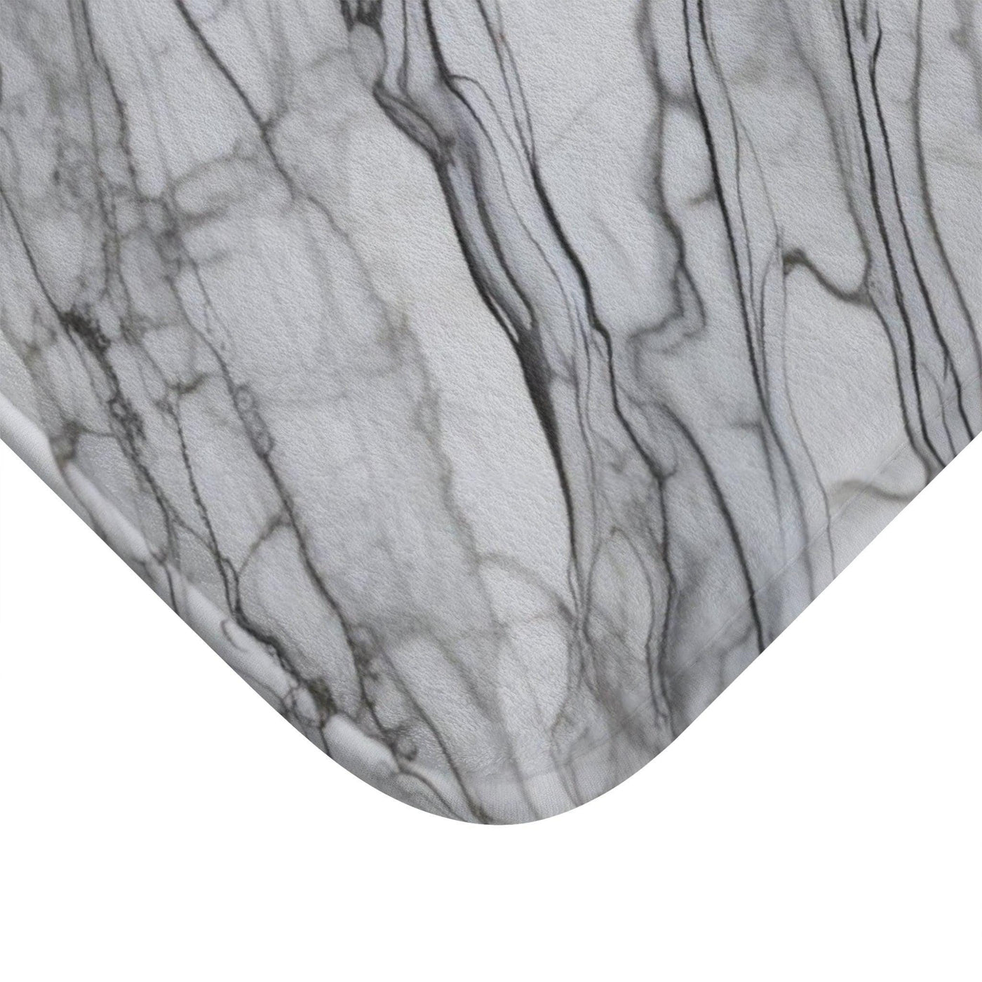 Bath Mat: Gray and White Marble 24x17