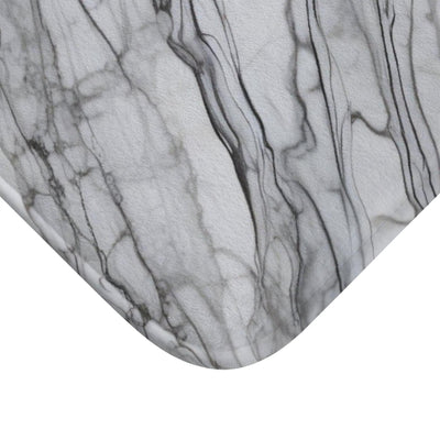 Bath Mat: Gray and White Marble 24x17