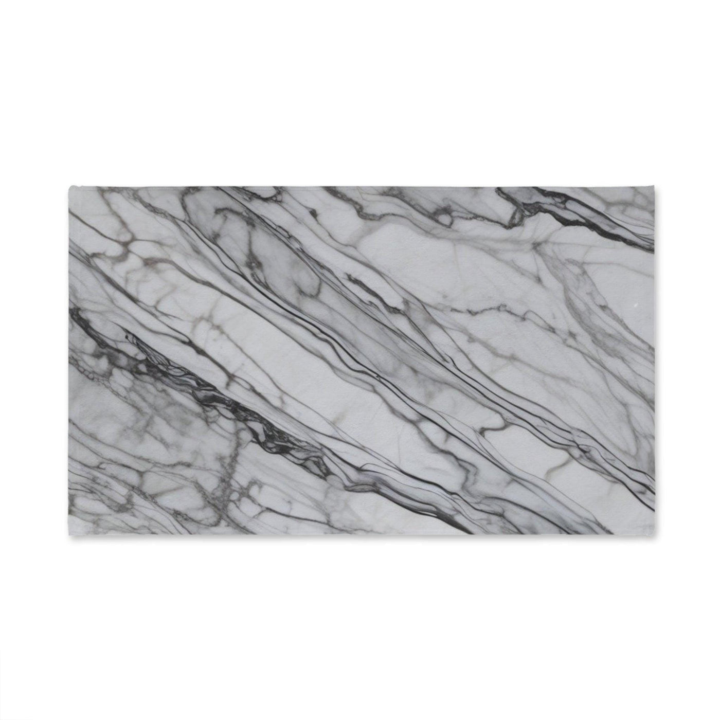 Hand Towel: Gray and White Marble
