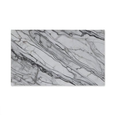 Hand Towel: Gray and White Marble