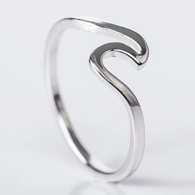 Ring: Ocean Wave Inspired Rings: Fashionable Sea Jewelry for Women